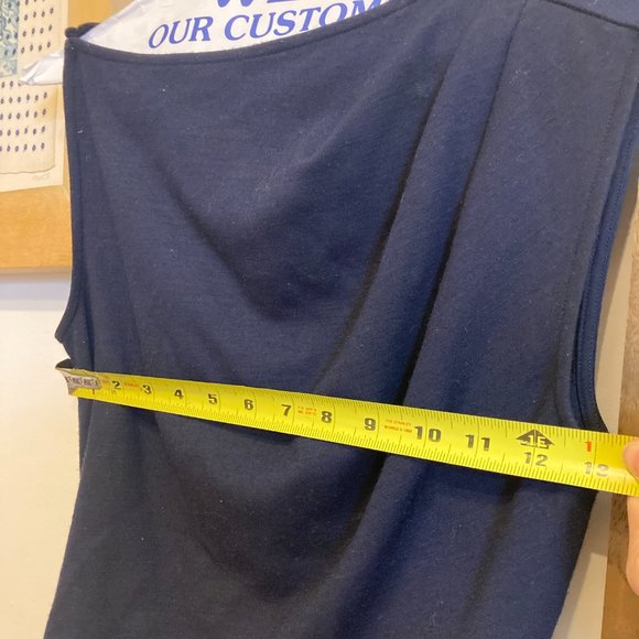 Joseph Sleeveless Ruched Wool Top w/ Shoulder Clasp sz S - Picture 7 of 11